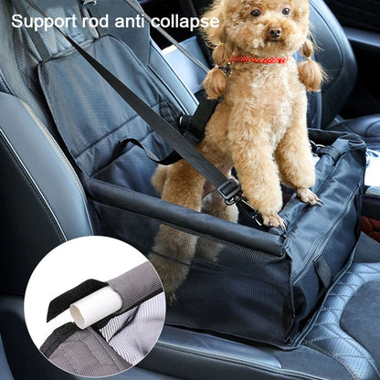 Siège Auto pliable 2 en 1-Voyagez en toute sérénité avec votre chien grâce à notre Siège Auto Pliable, alliant stabilité, confort pour des trajets sécurisés.