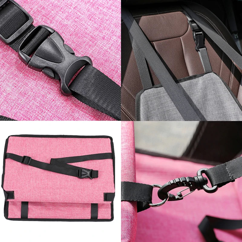 Siège Auto pliable 2 en 1-Voyagez en toute sérénité avec votre chien grâce à notre Siège Auto Pliable, alliant stabilité, confort pour des trajets sécurisés.