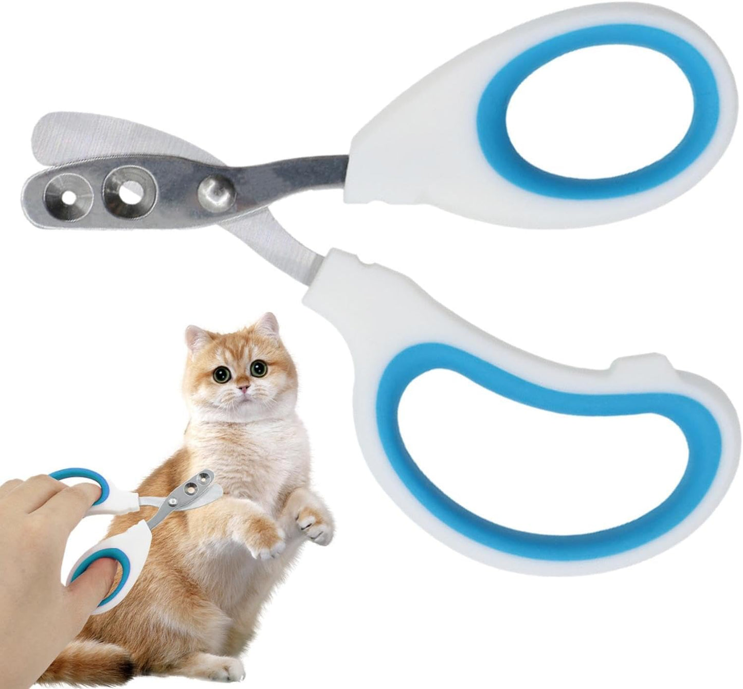 Coupe-griffes pour chats et petits chiens en acier inoxydable - Coupe-griffes pour chiots - Nail Grooming Clippers Trimmer